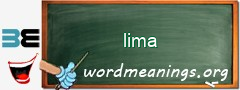 WordMeaning blackboard for lima